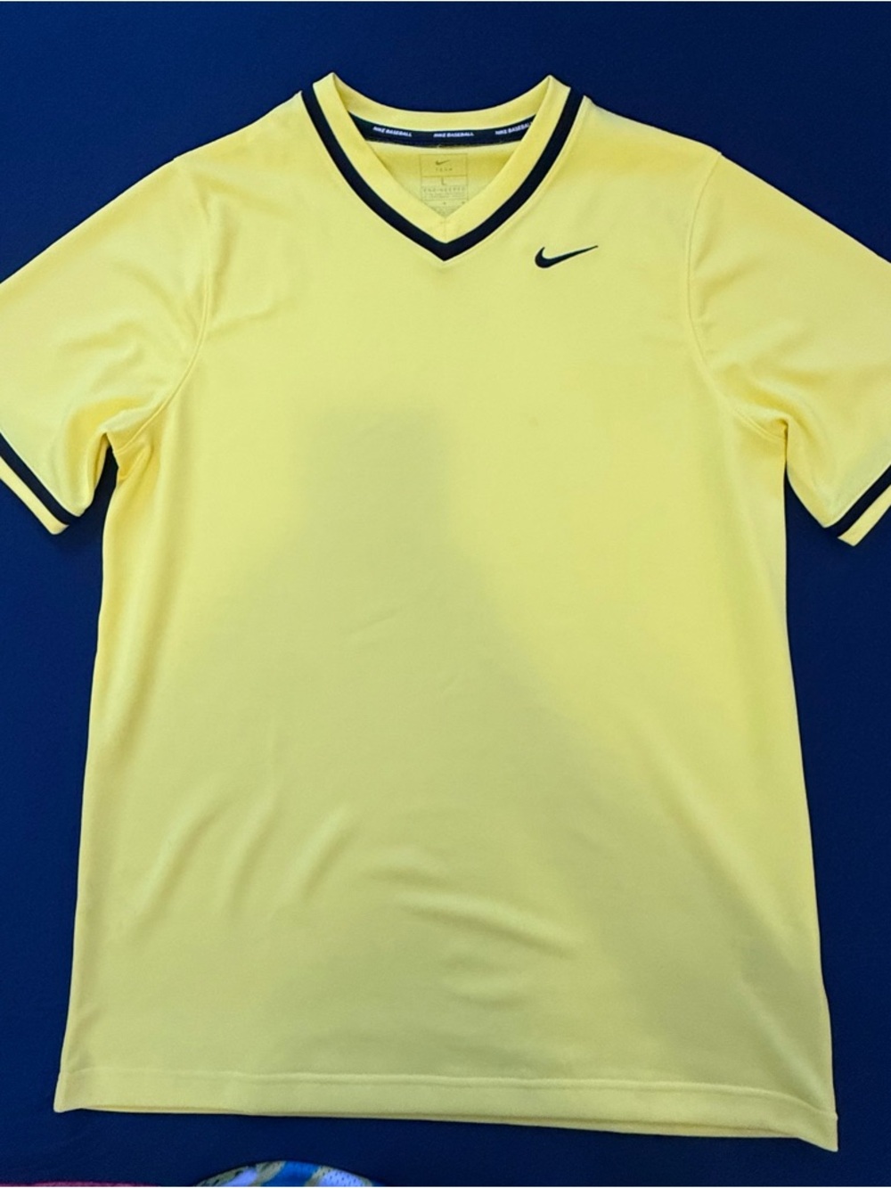 Nike Men’s V-Neck Short Sleeve Performance Shirt - Yellow